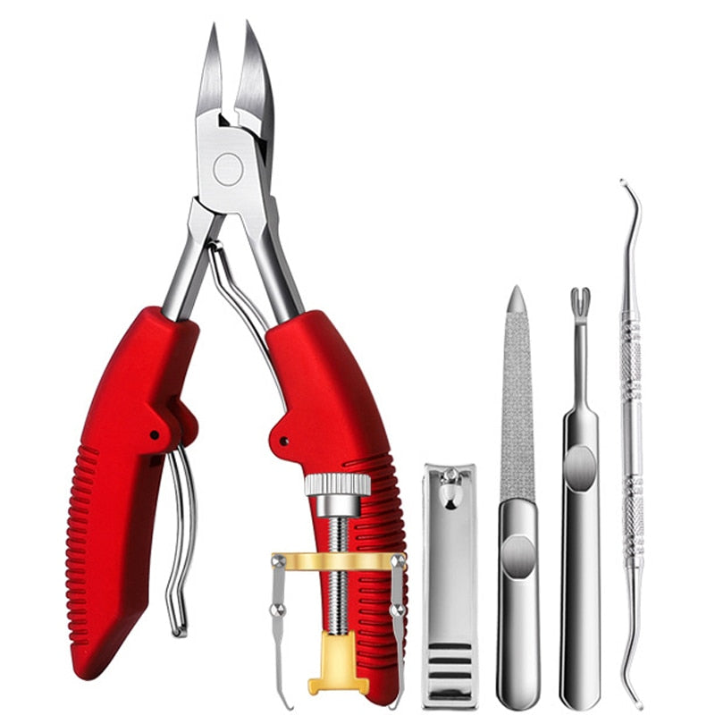 Dead Skin Dirt Remover Pedicure Care Tool Pro with stainless steel blade and ergonomic ABS handle, ideal for trimming cuticles and dead skin.