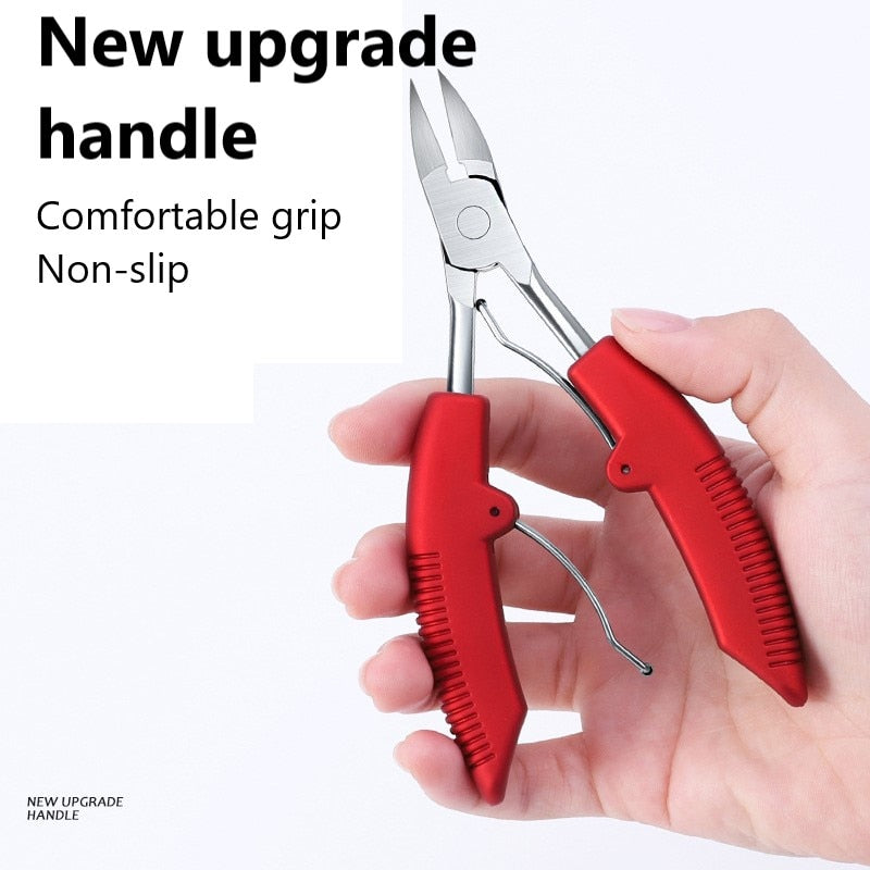 Dead Skin Dirt Remover Pedicure Care Tool Pro with stainless steel blade and ergonomic ABS handle, ideal for trimming cuticles and dead skin.