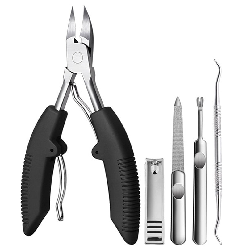 Dead Skin Dirt Remover Pedicure Care Tool Pro with stainless steel blade and ergonomic ABS handle, ideal for trimming cuticles and dead skin.