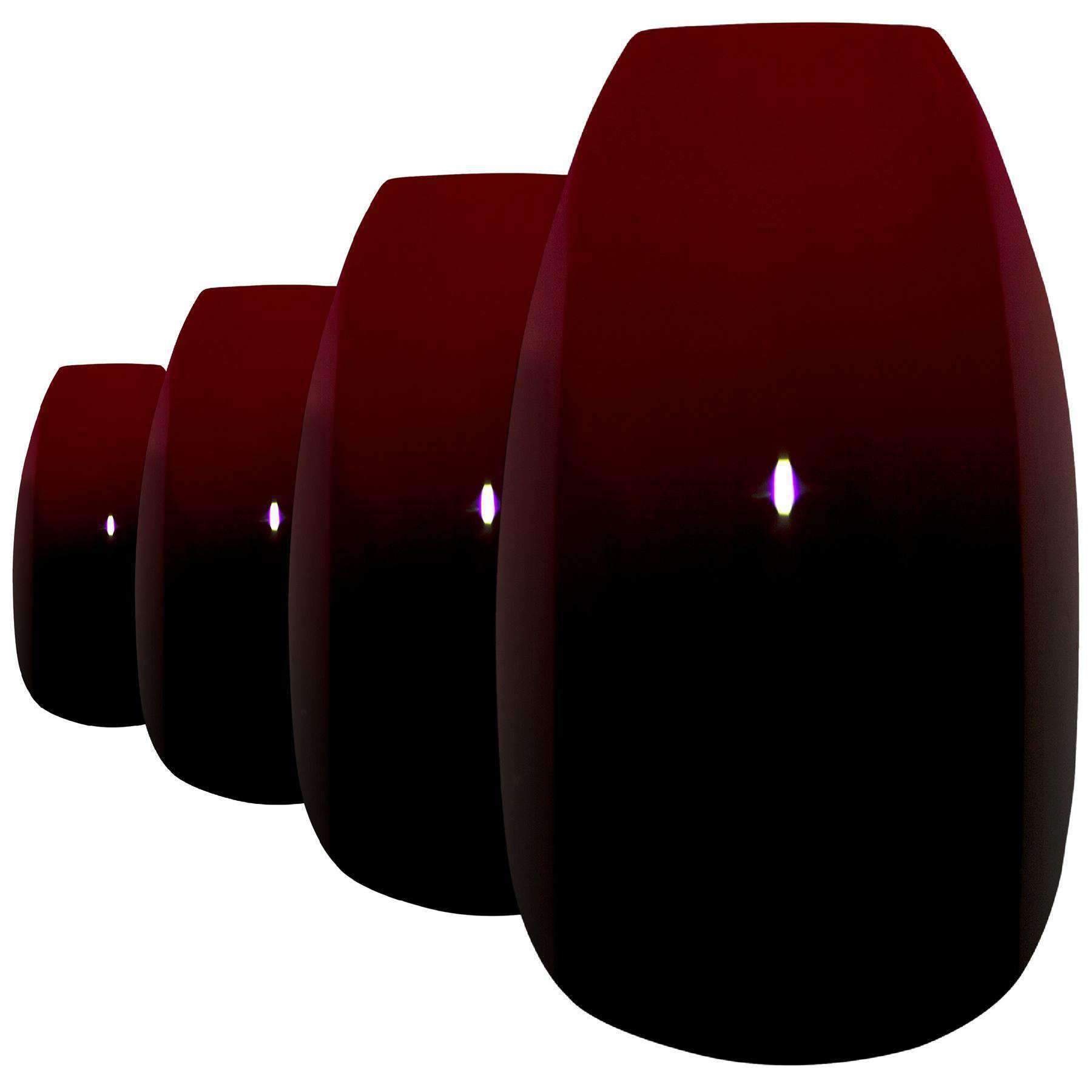 Bling Art False Nails in Venus Red Black Ballerina Coffin design, showcasing glossy red and black acrylic tips with a stylish shape.