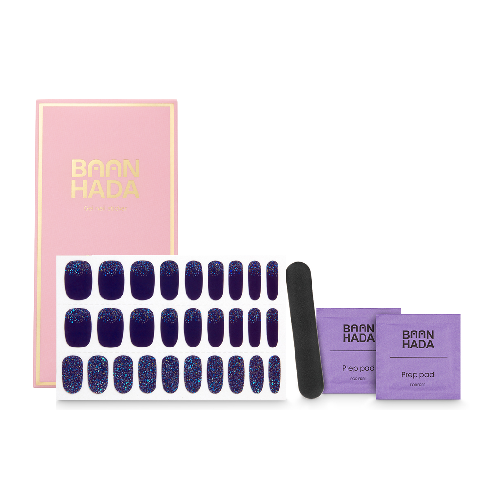 Korean Gel Nail Strips in various designs, showcasing self-adhesive nail decals for easy application and a salon-quality finish.