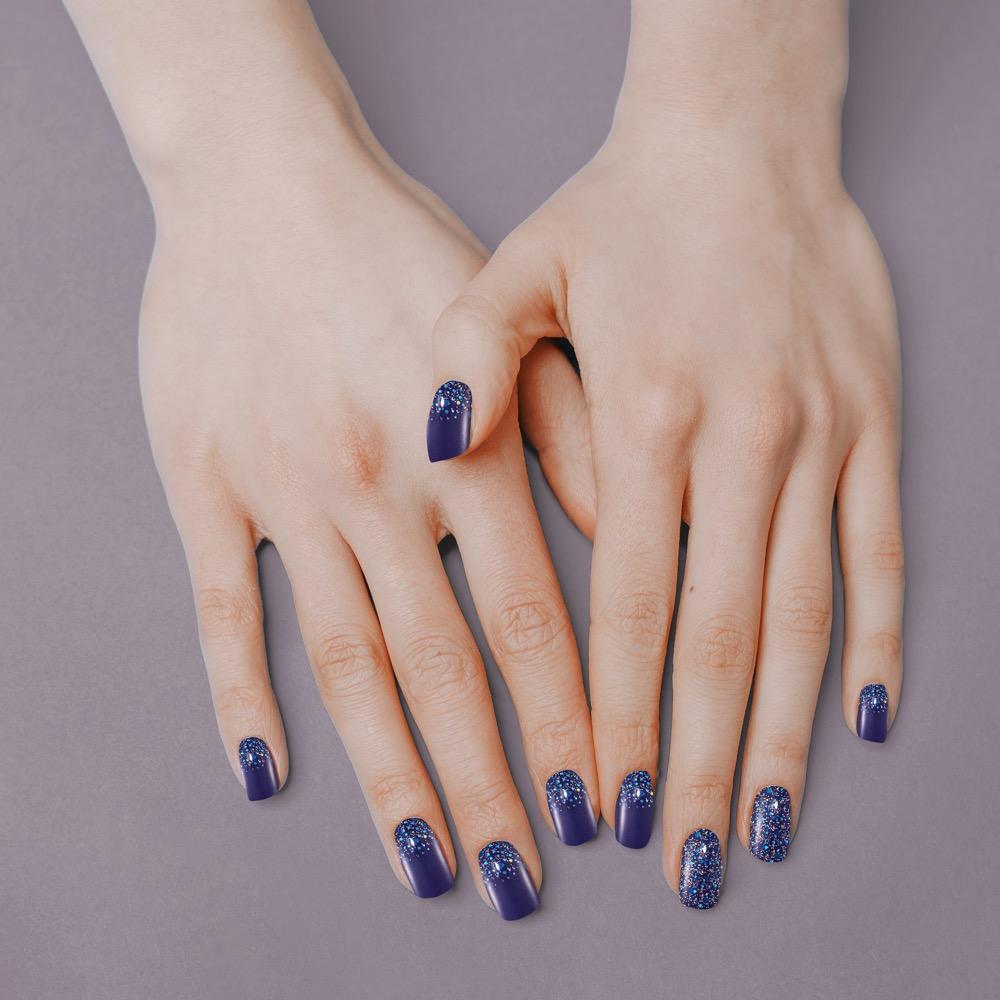 Korean Gel Nail Strips in various designs, showcasing self-adhesive nail decals for easy application and a salon-quality finish.