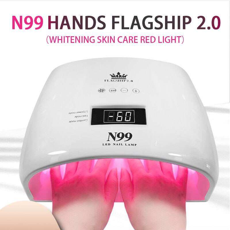 Flagship 2.0 Nail Lamp with 48 LED beads for quick gel nail drying, featuring a sleek design and smart sensor technology.