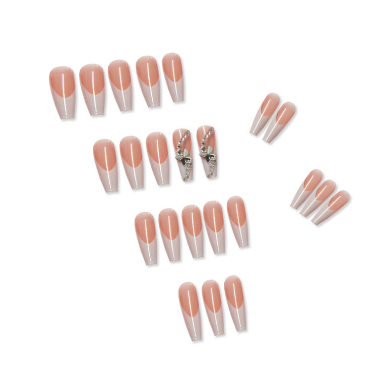 A set of 24 finished fake press-on nails in various designs, showcasing their vibrant colors and styles, perfect for easy application.
