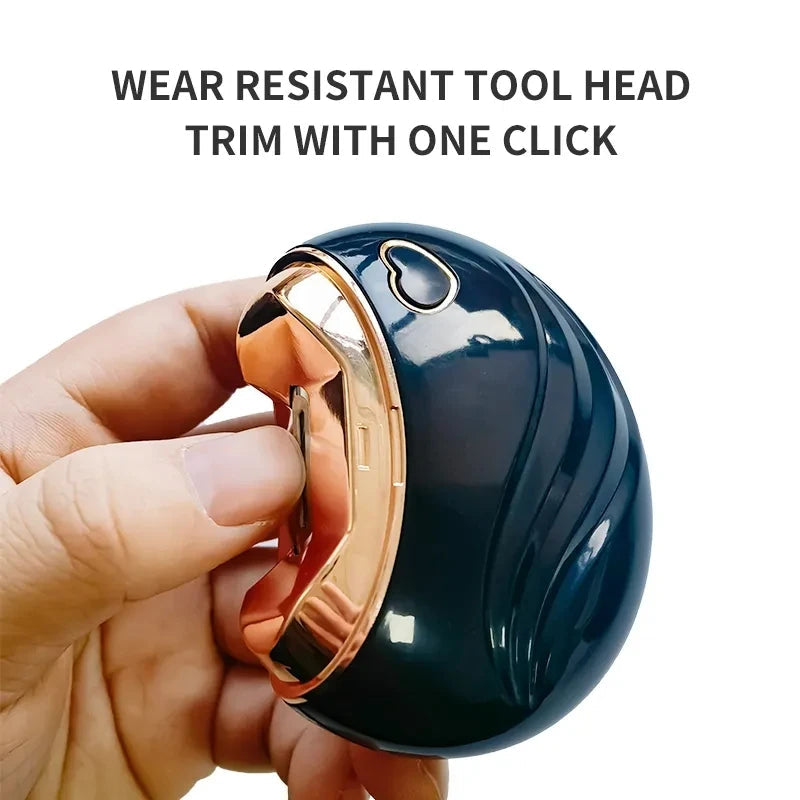 Portable Finger Automatic Nail Clippers in red, white, and black colors, showcasing ergonomic design and built-in debris storage.