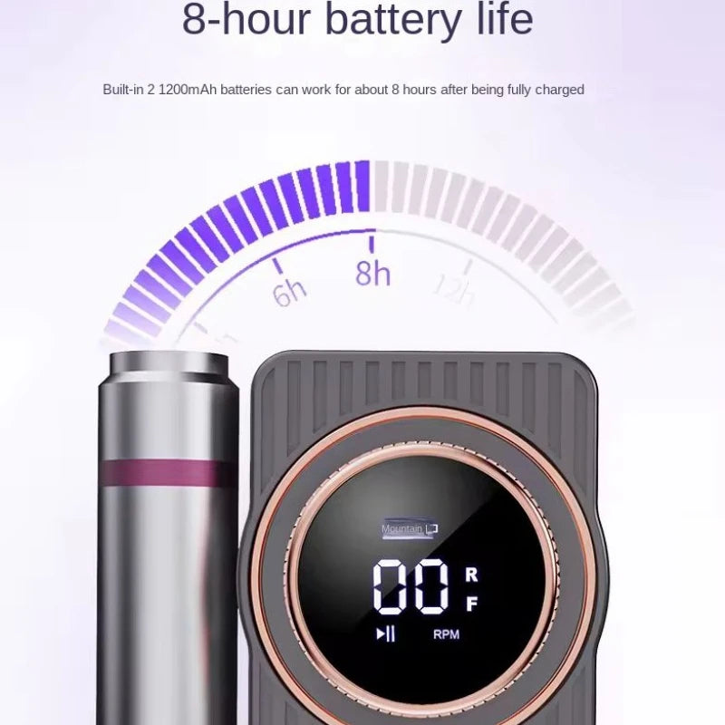 Portable USB Rechargeable 35000RPM Nail Polisher with ergonomic design and LCD screen, ideal for professional nail art.