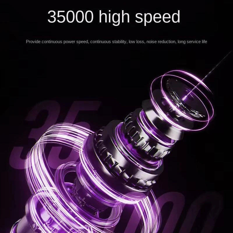 Portable USB Rechargeable 35000RPM Nail Polisher with ergonomic design and LCD screen, ideal for professional nail art.