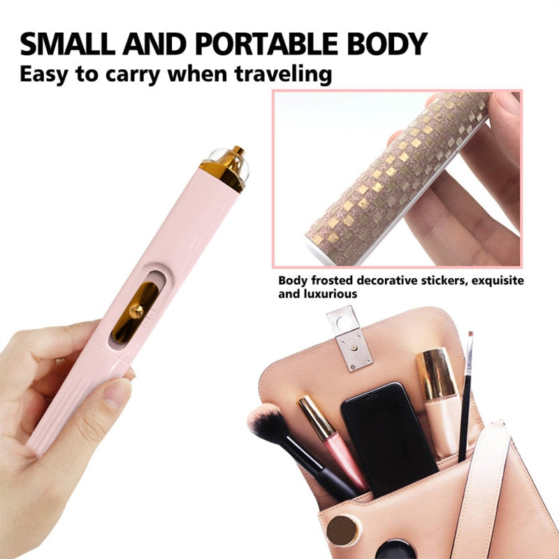 USB Professional Electric Pen-Shape Nail Grinder Machine with LED light and five replaceable grinding heads for nail care.