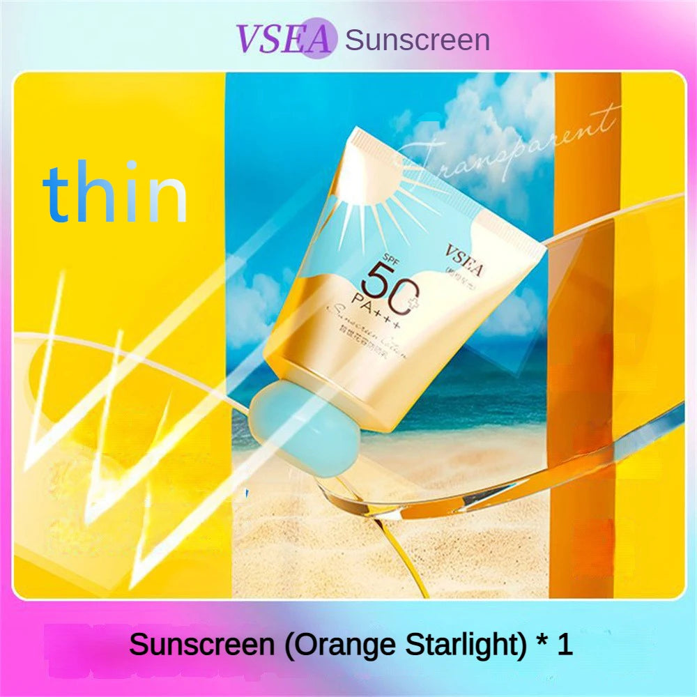 30ML Refreshing Moisturizing Sunscreen bottle with a sleek design, showcasing its SPF 50 label and hydrating properties.