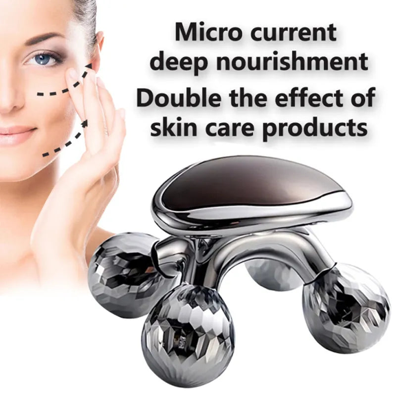 4D Face Massage Roller designed for weight loss and anti-cellulite treatment, featuring a V-shaped design for effective skin massage.