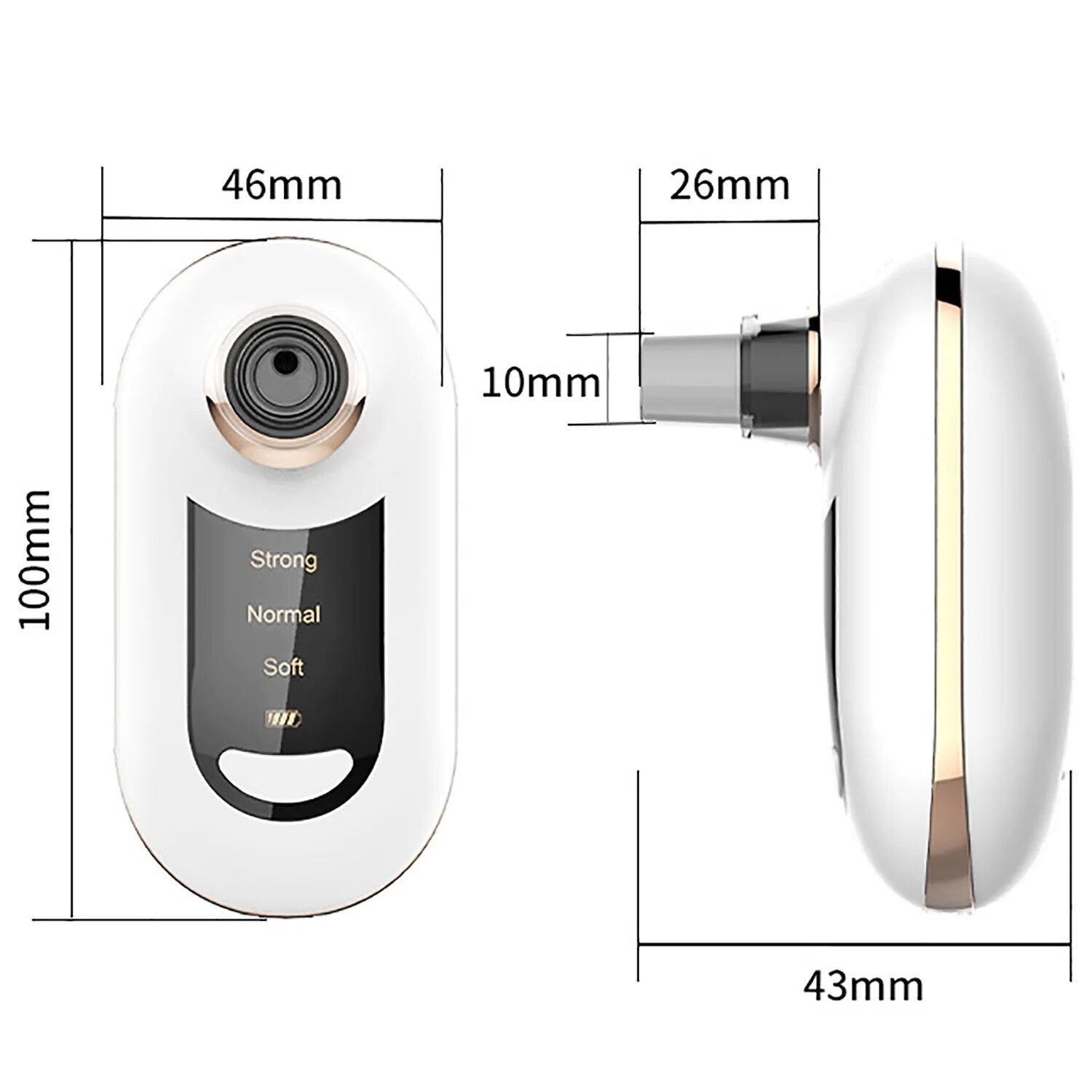 Blackhead Remover Electric Vacuum Suction device with multiple tips and USB charging cable, designed for effective blemish cleaning.