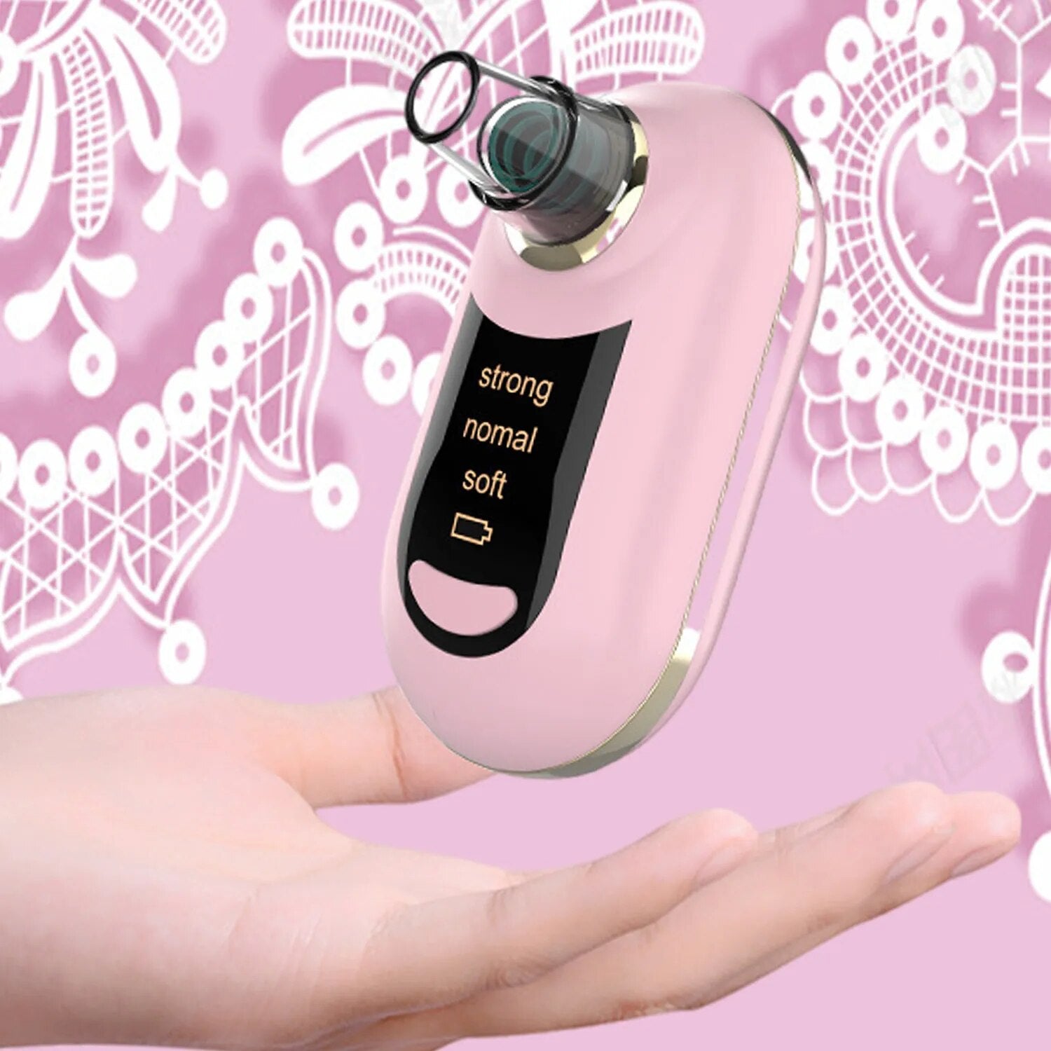 Blackhead Remover Electric Vacuum Suction device with multiple tips and USB charging cable, designed for effective blemish cleaning.