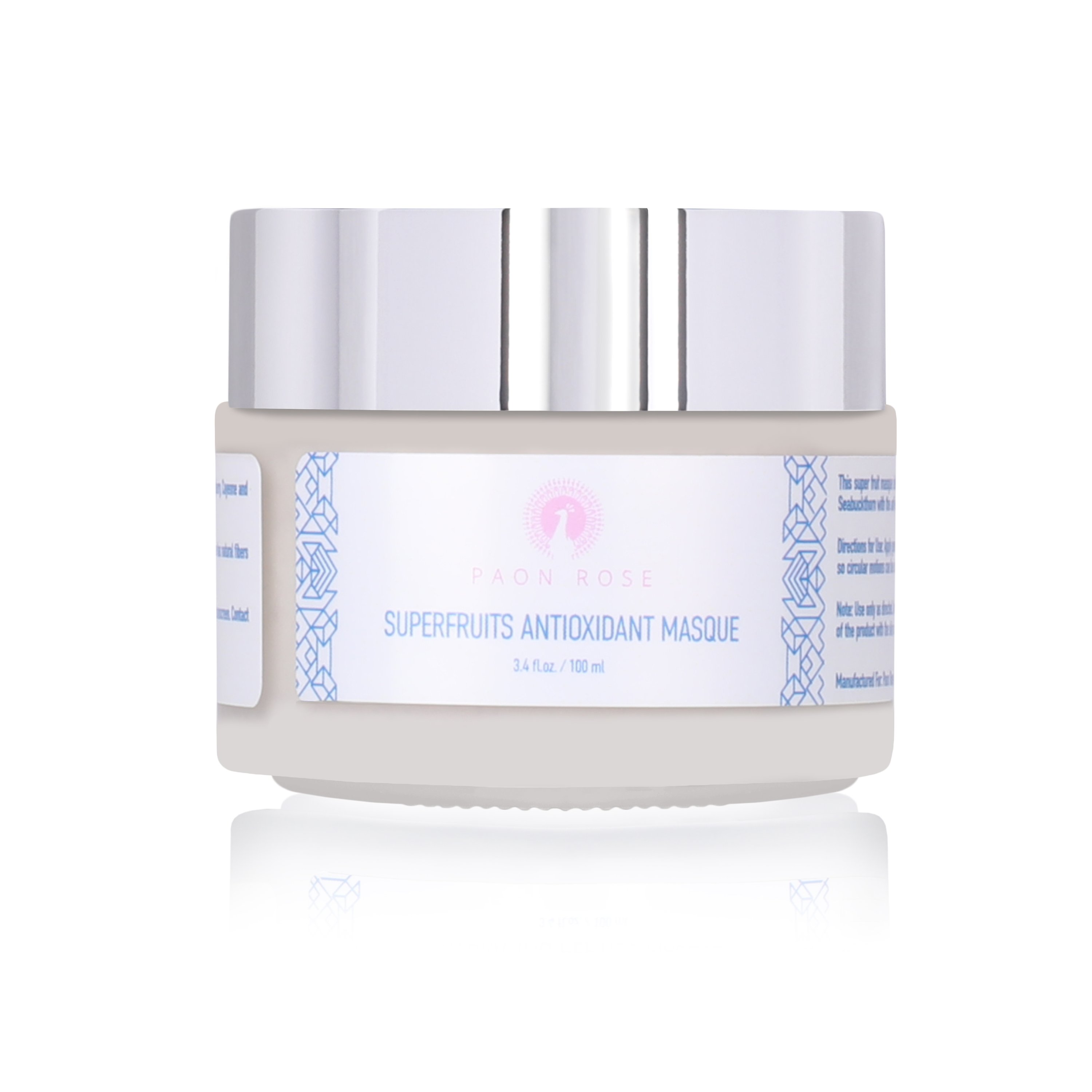 Bright Berries Super Fruit Facial Mask with Green Tea Extract in a jar, showcasing its rich texture and vibrant color.