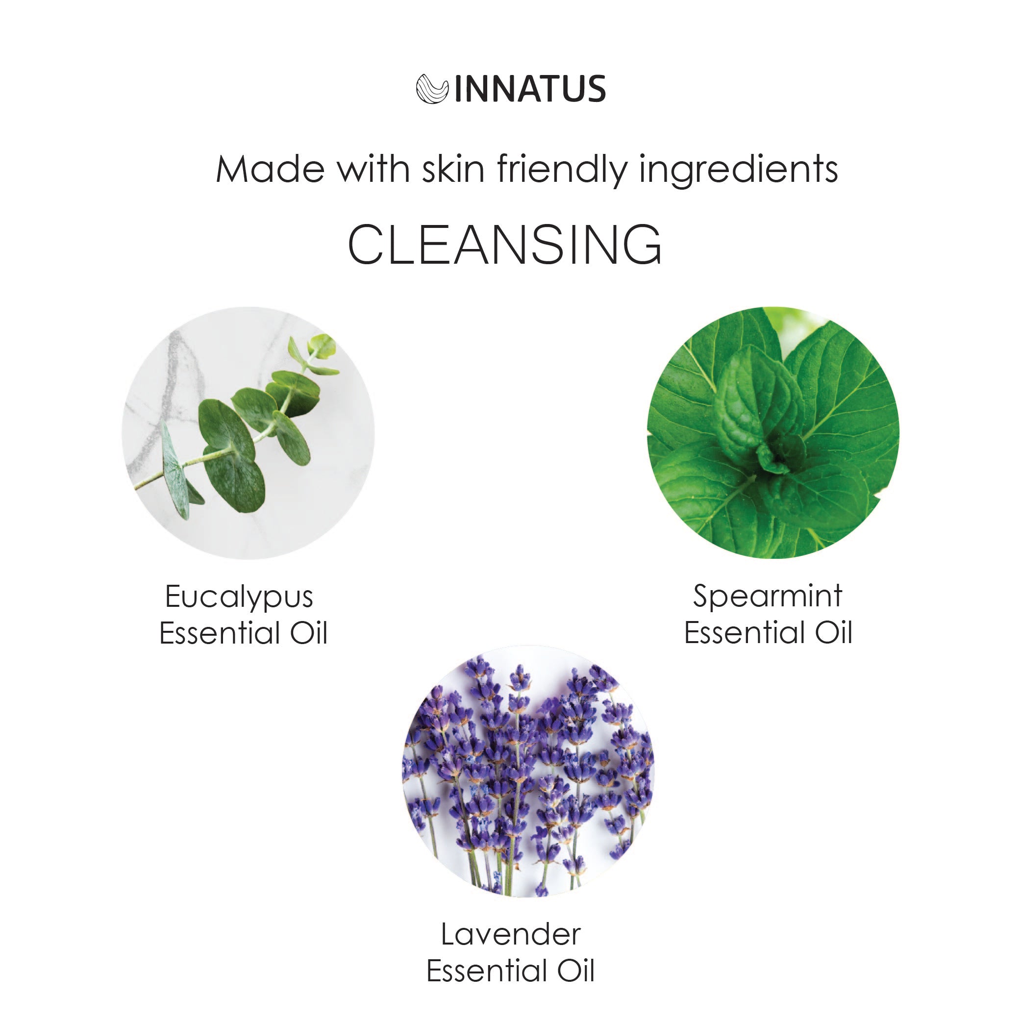 Cleansing shower spray bottle with eucalyptus and spearmint essential oils, designed for a refreshing spa-like experience.