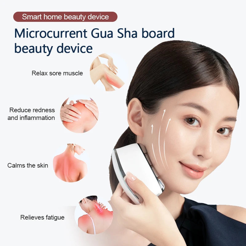 Electric Constant Temperature Micro Current Scraping Board V Face, a sleek facial beauty device designed for skin lifting and rejuvenation.