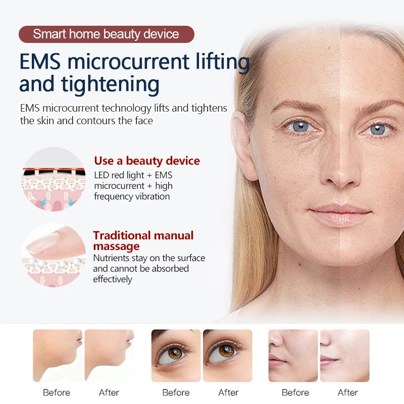 Electric Constant Temperature Micro Current Scraping Board V Face, a sleek facial beauty device designed for skin lifting and rejuvenation.