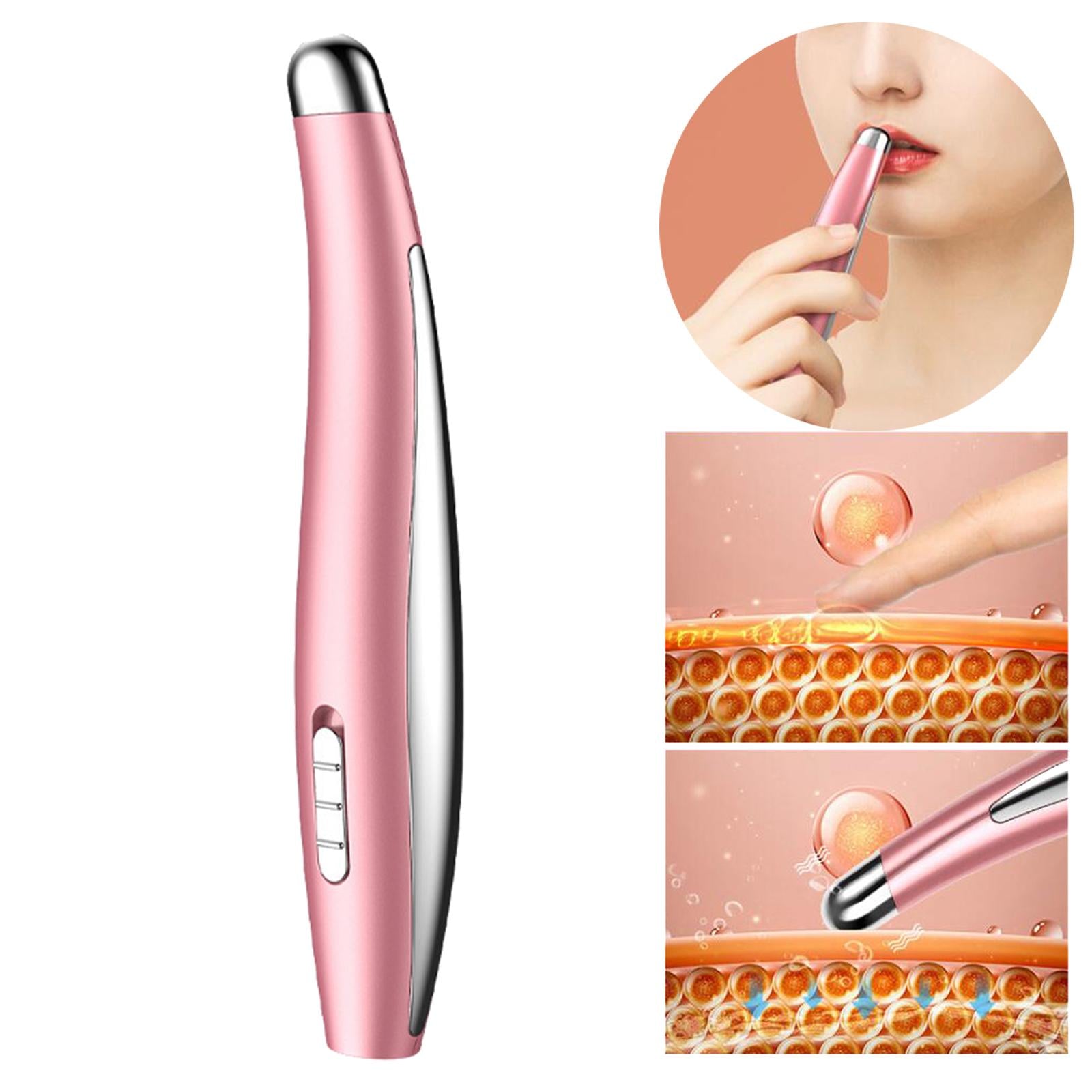 Electric Eye Massager Pen designed for enhancing skin elasticity and reducing eye fatigue, featuring a sleek design and USB charging.