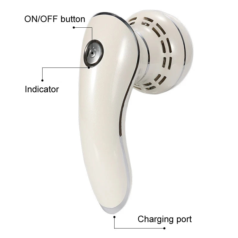 Electric Foot File Grinder with USB charging and vacuum suction for callus removal and pedicure.