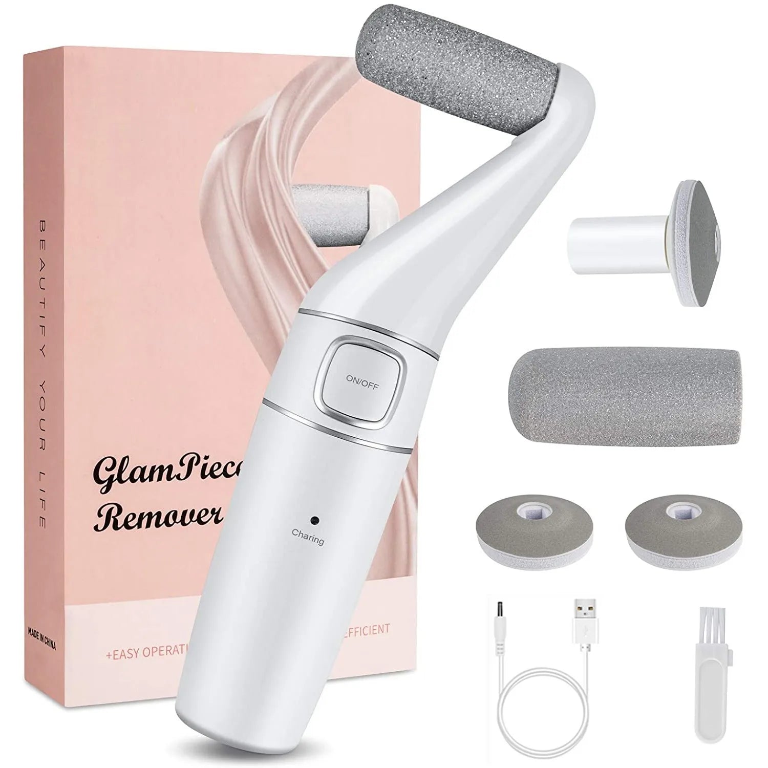 Electric Foot Grinder Vacuum Callus Remover with ergonomic design and rechargeable feature, ideal for effective foot care and callus removal.