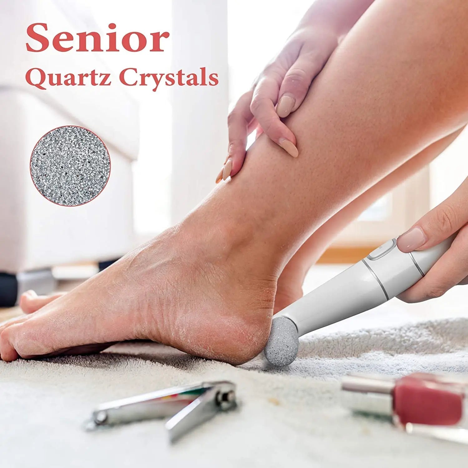 Electric Foot Grinder Vacuum Callus Remover with ergonomic design and rechargeable feature, ideal for effective foot care and callus removal.