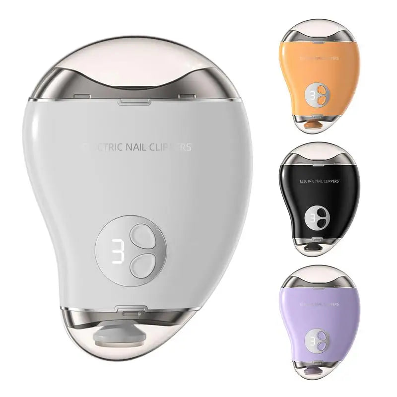 Electric Nail Cutter for Adults in mango shape, designed for easy and safe toe nail trimming.