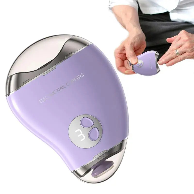 Electric Nail Cutter for Adults in mango shape, designed for easy and safe toe nail trimming.