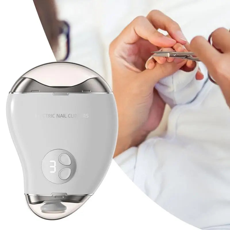 Electric Nail Cutter for Adults in mango shape, designed for easy and safe toe nail trimming.