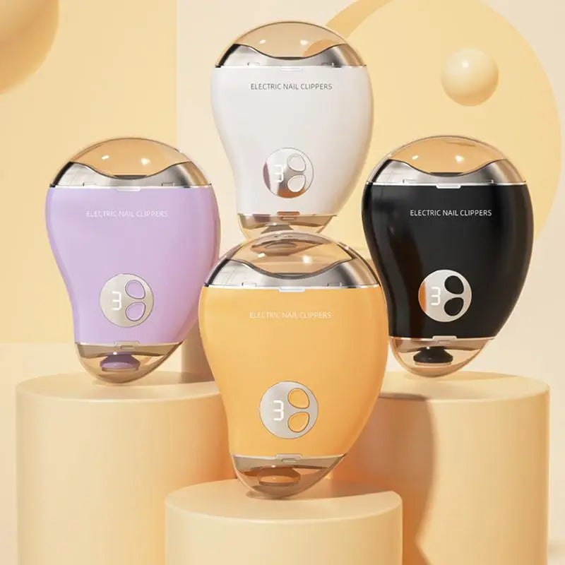 Electric Nail Cutter for Adults in mango shape, designed for easy and safe toe nail trimming.