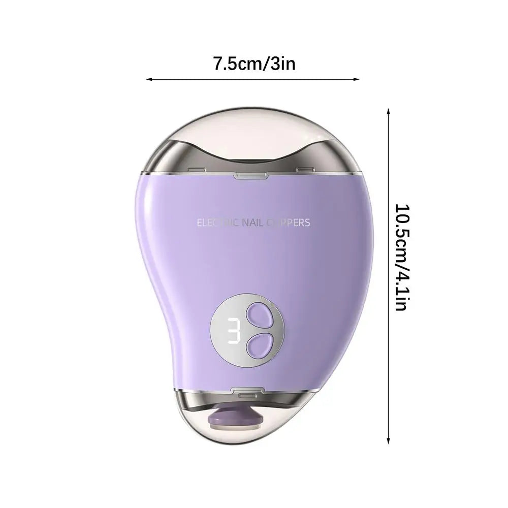 Electric Nail Cutter for Adults in mango shape, designed for easy and safe toe nail trimming.