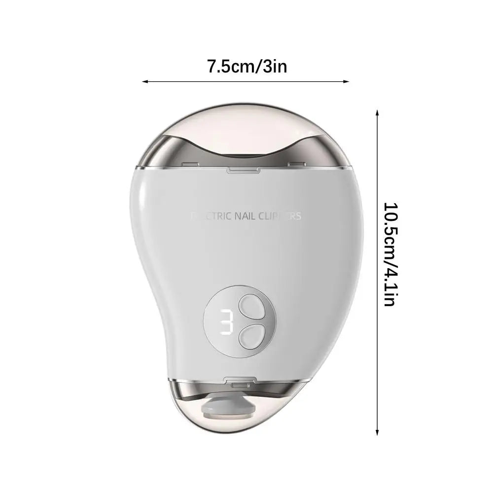 Electric Nail Cutter for Adults in mango shape, designed for easy and safe toe nail trimming.