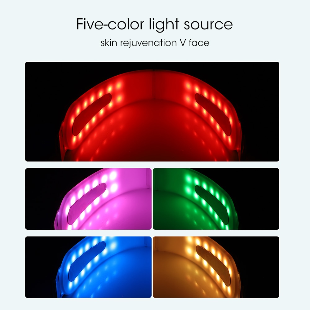 EMS Facial Lifting Device in white and pink, showcasing its sleek design and multifunctional features for facial rejuvenation.