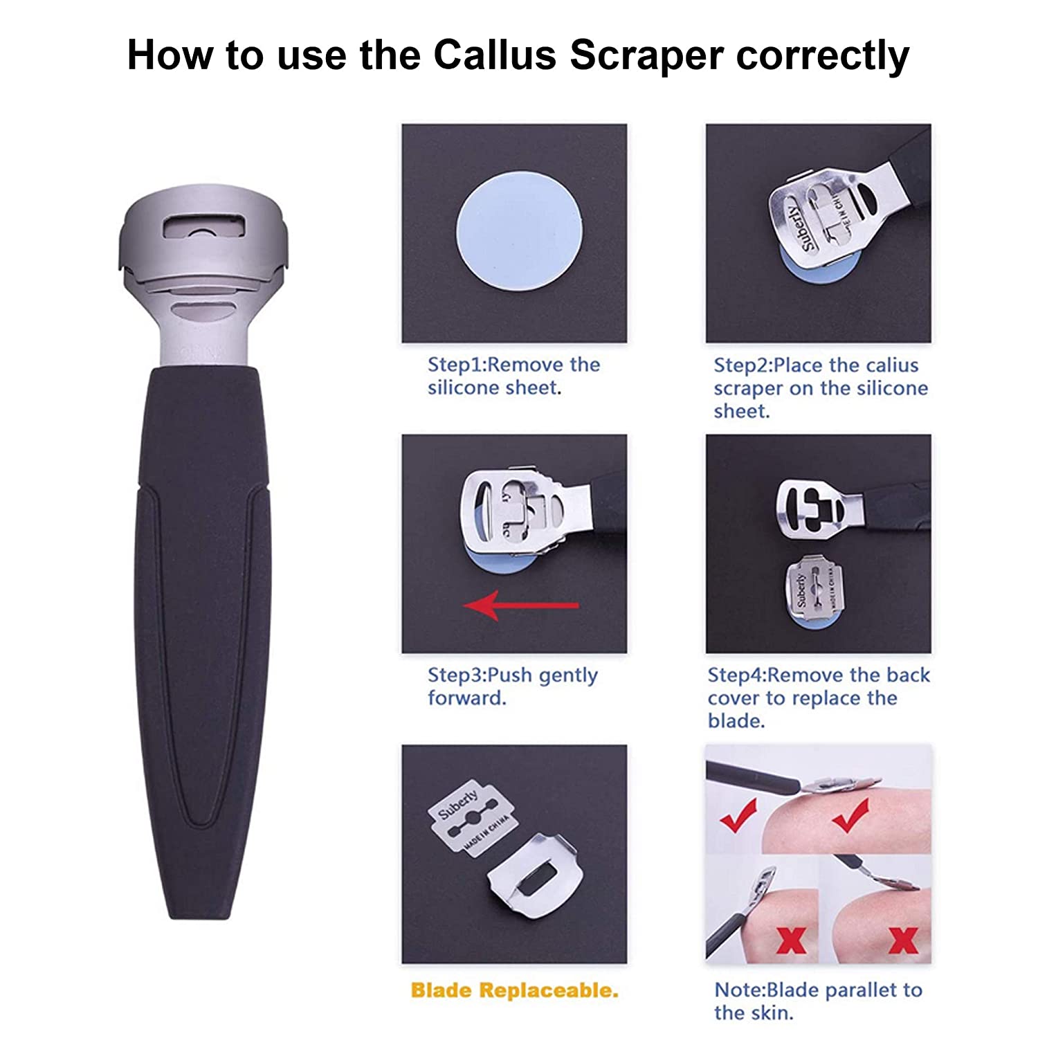 23 in 1 Foot Care Set featuring stainless steel tools for pedicure and foot care, including nail clippers, callus removers, and foot files.