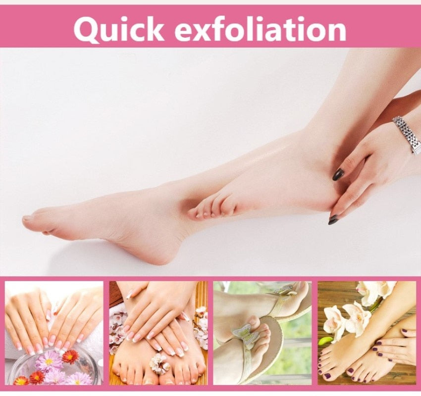 Foot Care Tool with 4 rollers for effective dry skin removal, showcasing its ergonomic design and included accessories.