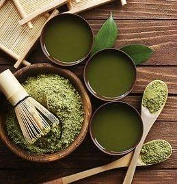 Honey Matcha Clay Mask 2oz jar with natural ingredients like honey and matcha, showcasing its soothing and detoxifying properties.