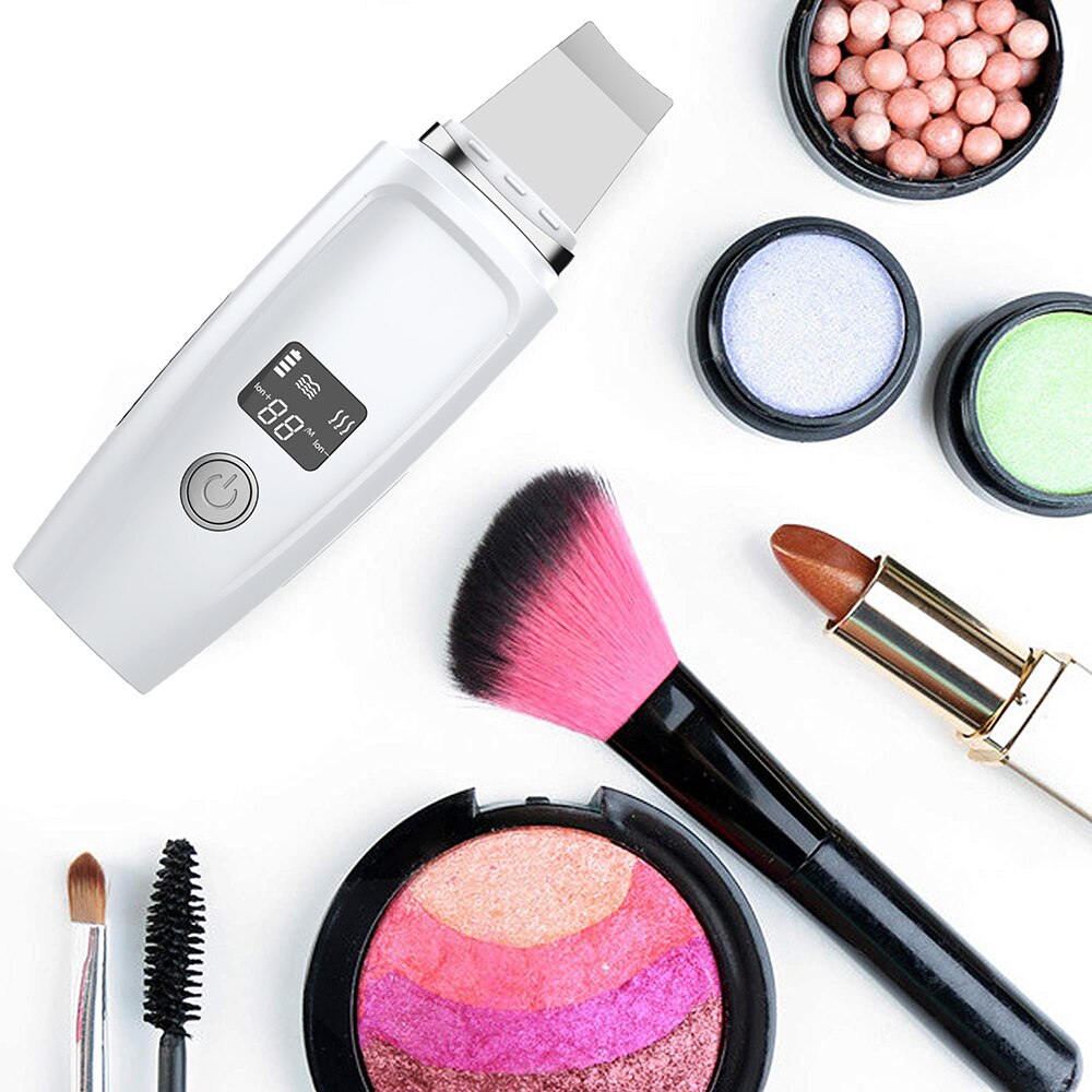 LCD Screen Peeling Machine for blackhead removal and pore cleaning, featuring a large LED display and stainless steel shovel head.