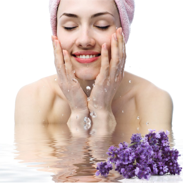 Luxury Lavender Tea Tree Clarifying Cream Cleanser in a stylish jar, showcasing its creamy texture and natural ingredients.