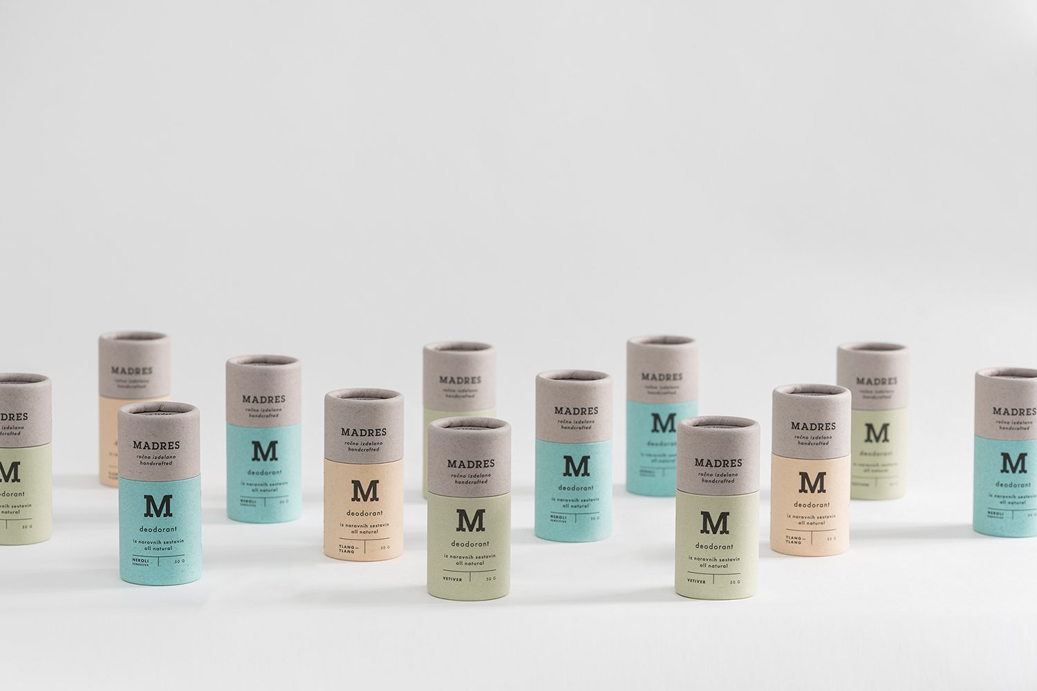 Madres Neroli Sensitive deodorant with citrus scents in eco-friendly packaging, suitable for sensitive skin.