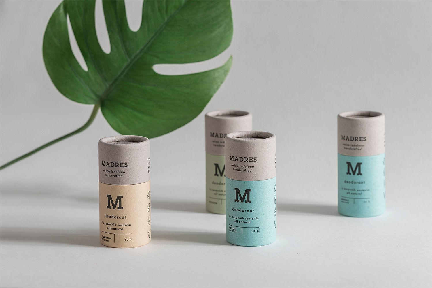 Madres Neroli Sensitive deodorant with citrus scents in eco-friendly packaging, suitable for sensitive skin.