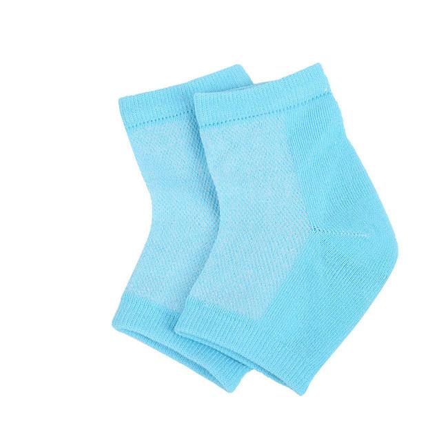 Moisturizing Heel Socks for Cracked Heels, featuring soft gel material designed for foot care and hydration.