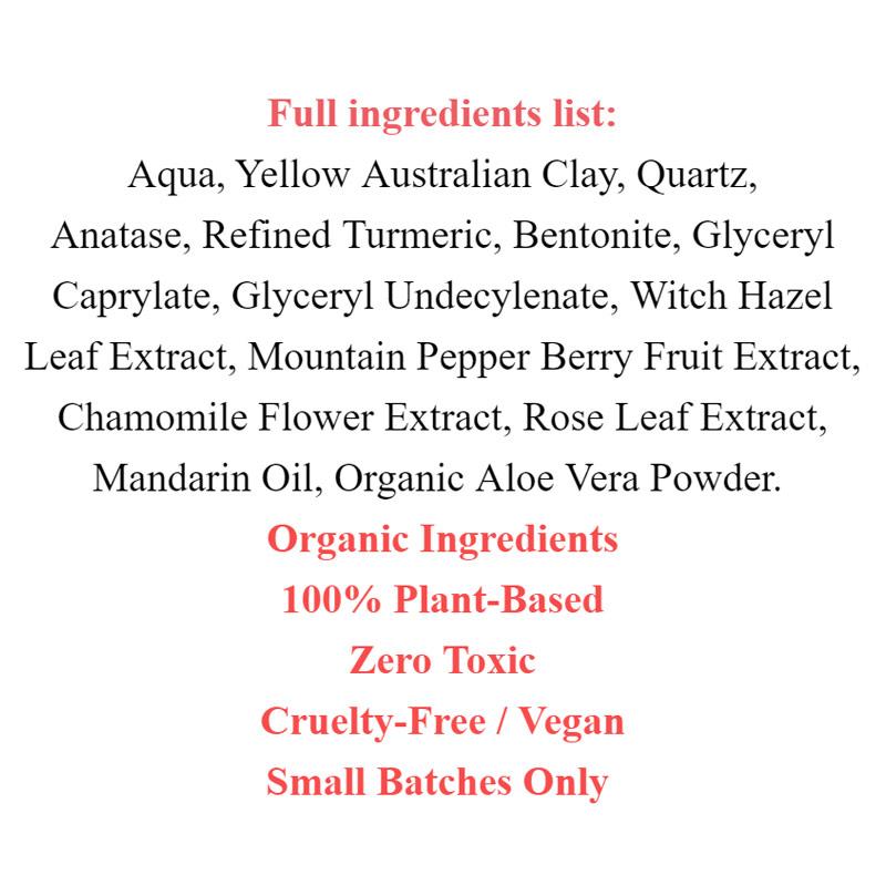 New Beginning Exfoliating Mask featuring Australian Pink Clay and healing herbs in a sleek container.