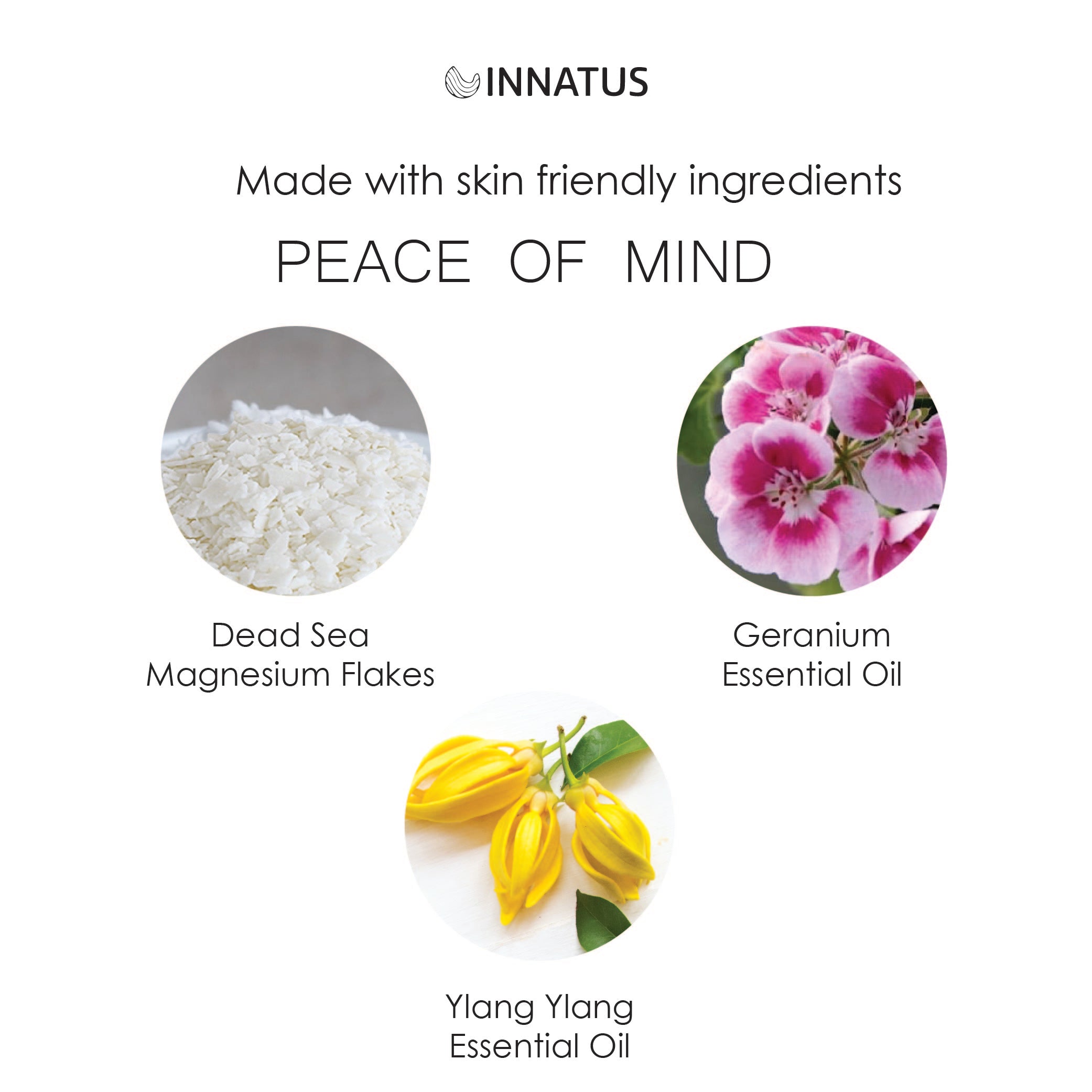 A packet of Pure Dead Sea Magnesium Flakes Peace of Mind Soak, showcasing the product's luxurious packaging and natural ingredients.