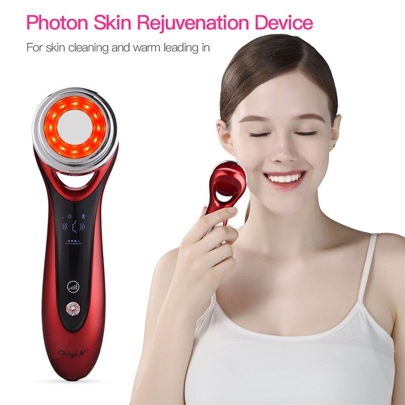 Rechargeable Electric Epilator Facial Massage Cleaner in a stylish design with LED display and USB charging port.