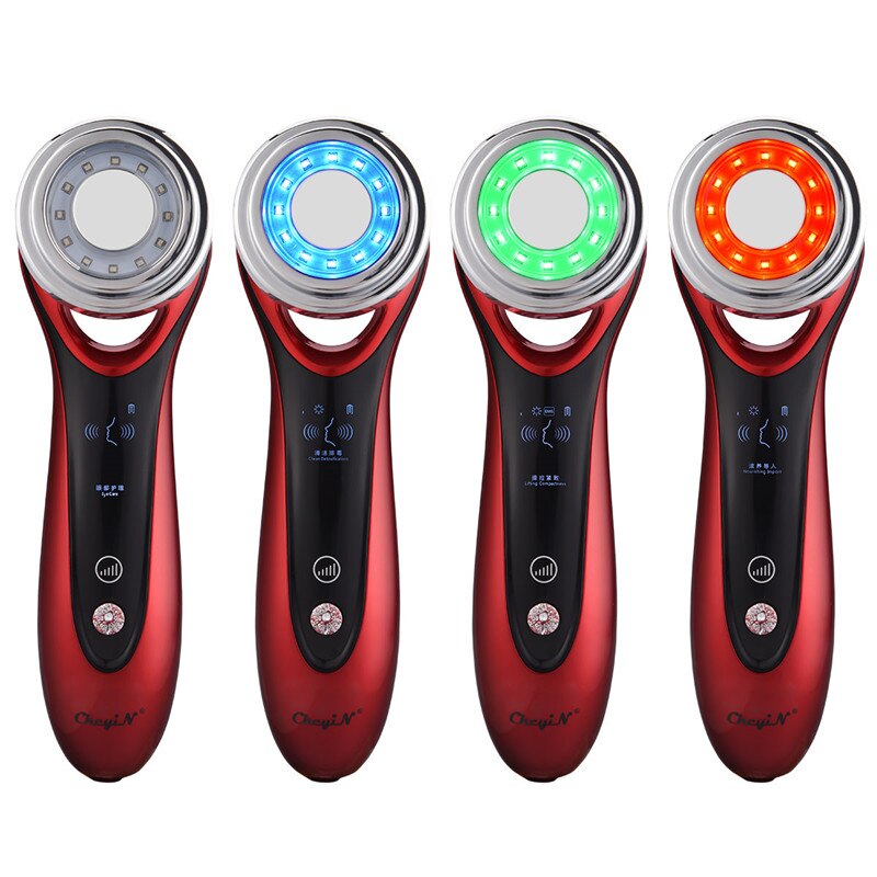 Rechargeable Electric Epilator Facial Massage Cleaner in a stylish design with LED display and USB charging port.