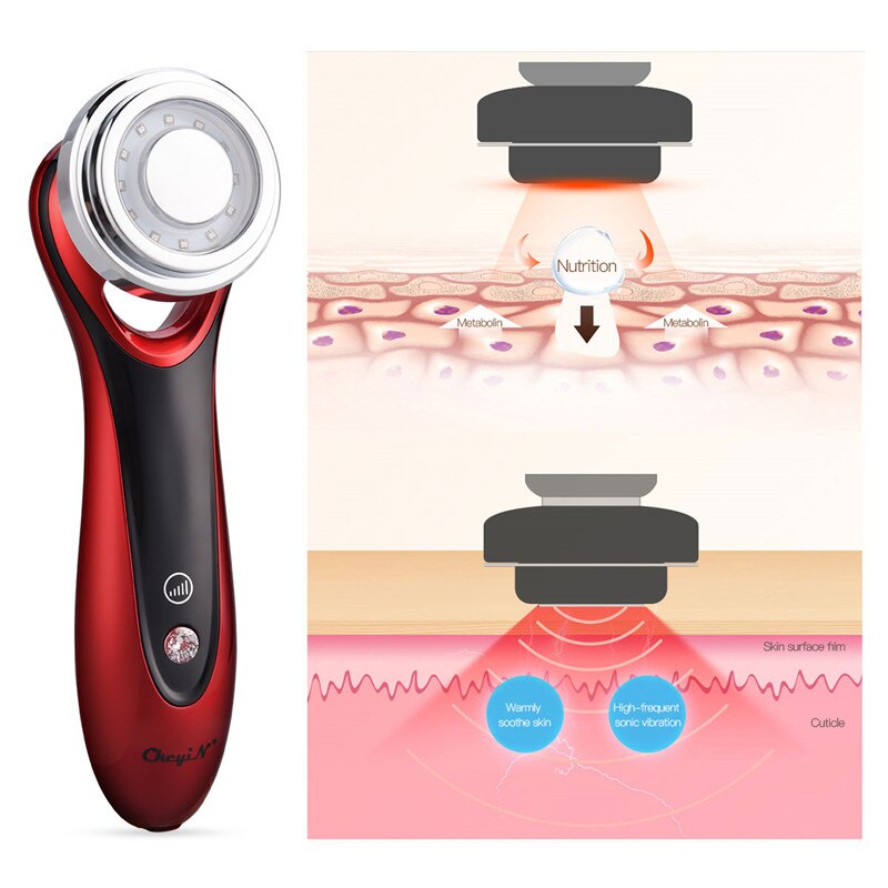 Rechargeable Electric Epilator Facial Massage Cleaner in a stylish design with LED display and USB charging port.