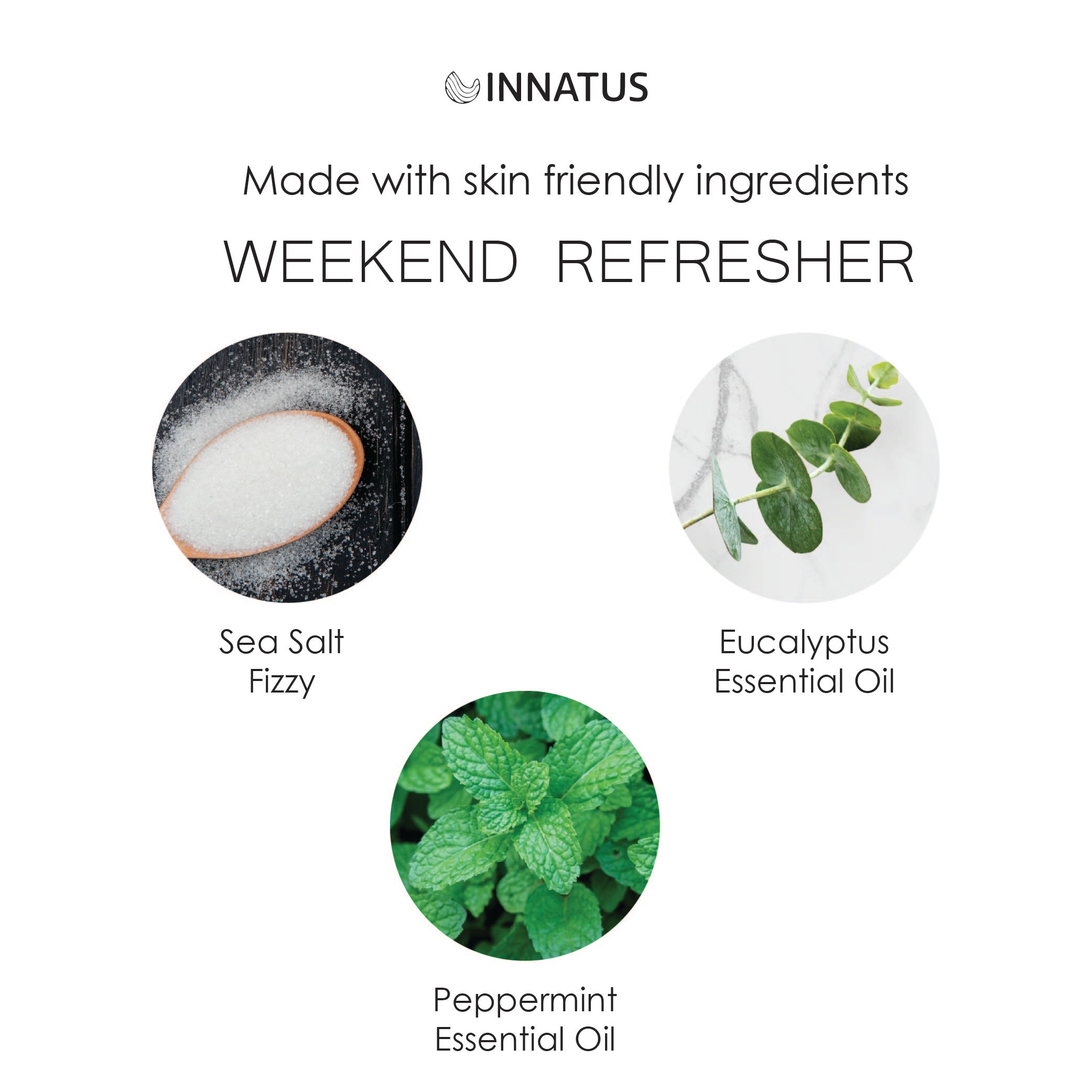 A vibrant Sea Salt Fizzy Deconstructed Weekend Refresher Bath Bomb in a loose form, surrounded by soothing essential oils and Dead Sea Salt.