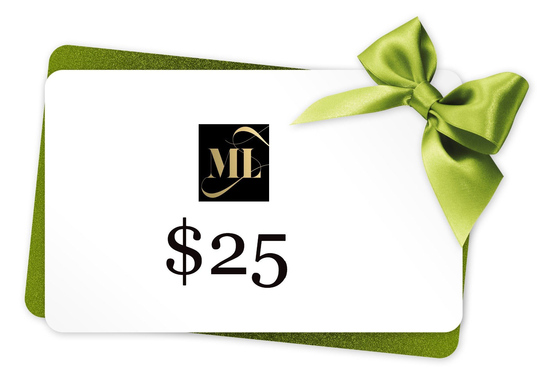 A beautifully designed gift card for skincare products, featuring elegant graphics and the ML Delicate Beauty logo.
