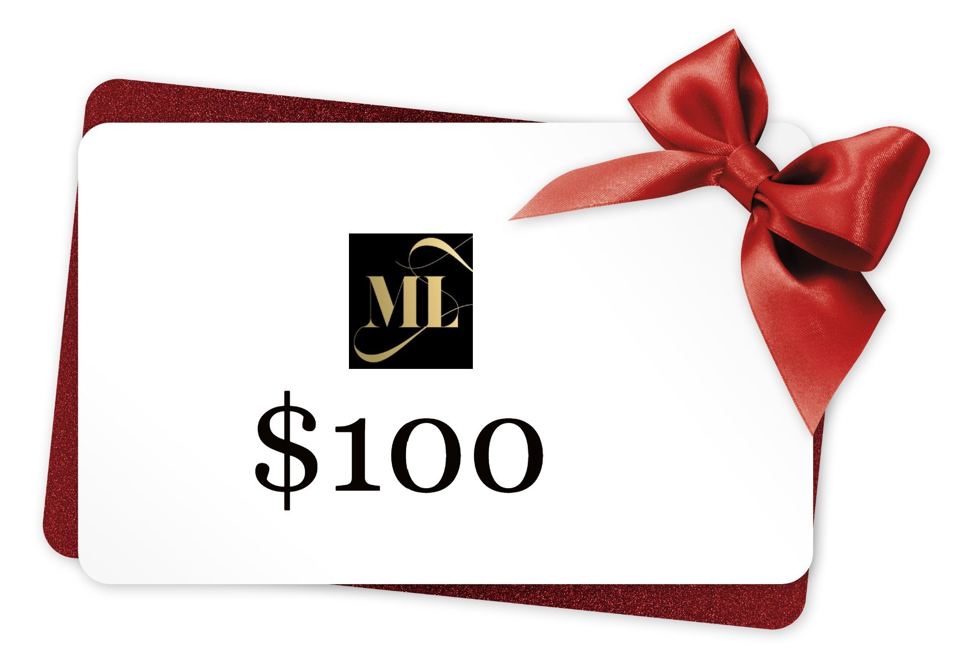 A beautifully designed gift card for skincare products, featuring elegant graphics and the ML Delicate Beauty logo.