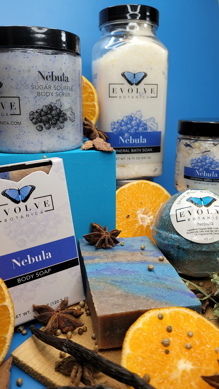 Sugar Souffle Body Polish - Nebula in a jar, showcasing its creamy texture and natural ingredients.