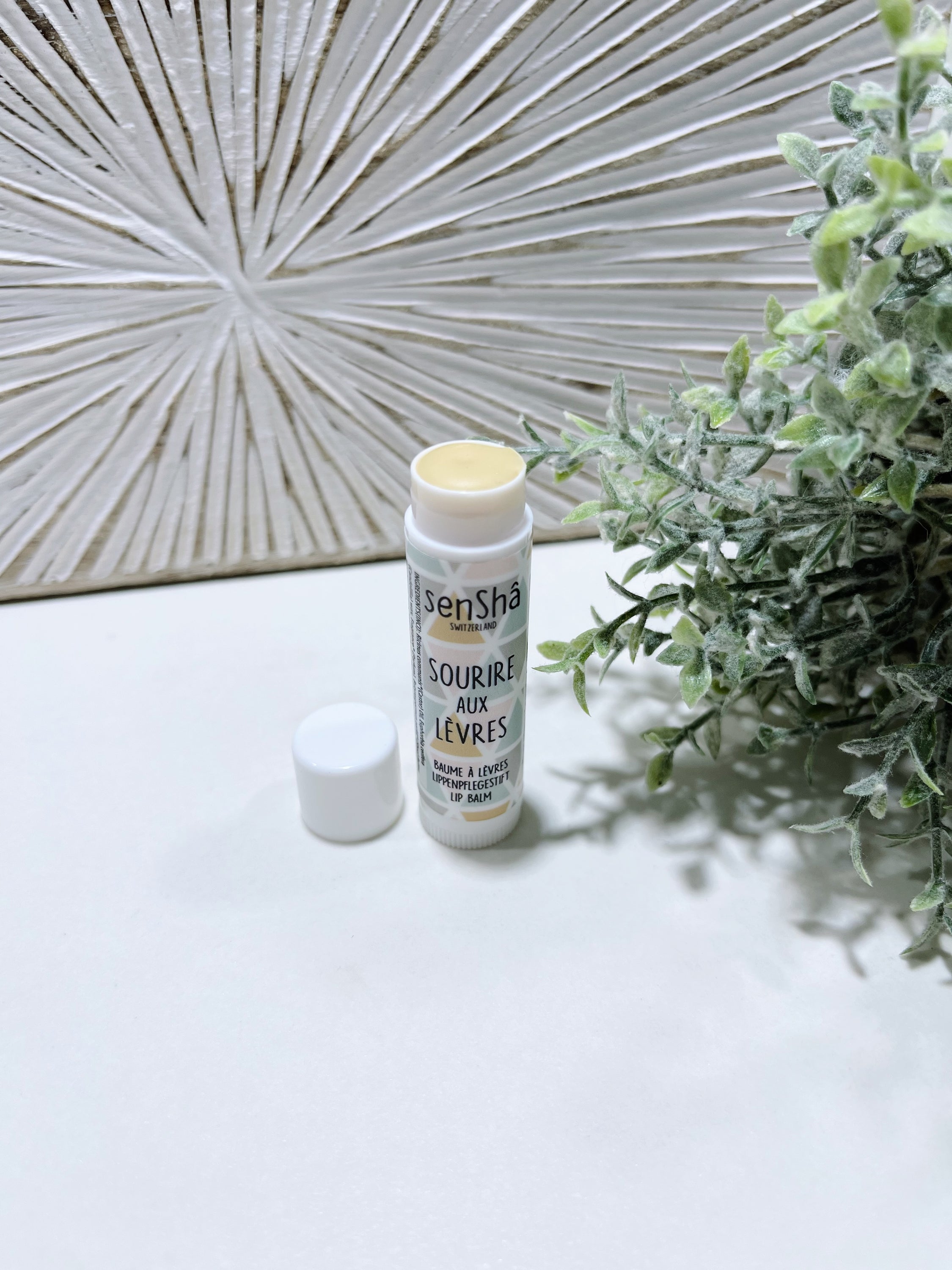 Sourire aux Lèvres 5ml, baume à lèvres réparateur avec une texture légère et une senteur fruitée, idéal pour hydrater et protéger les lèvres.