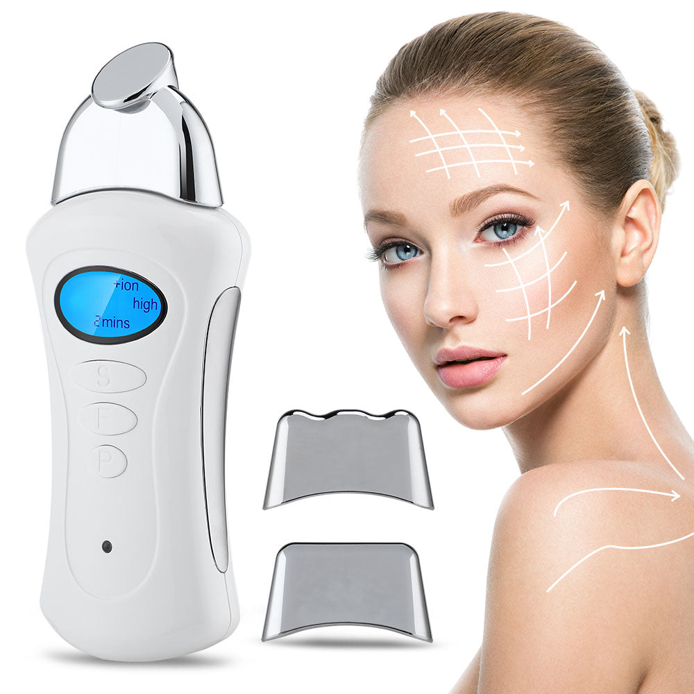 USB Face Lift Machine with multiple replaceable heads and charging cord, designed for high-frequency facial massage.